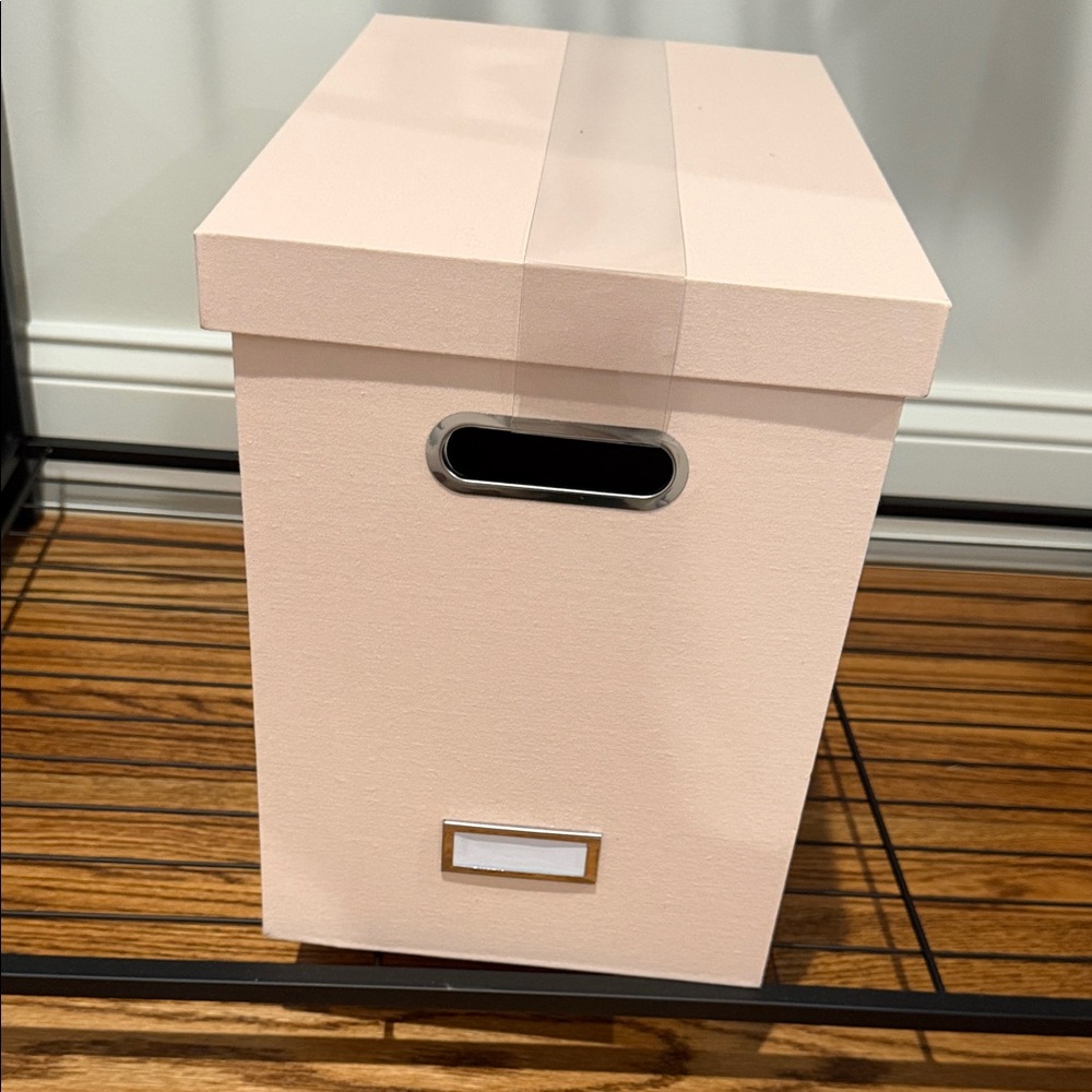 Threshold Pink Storage Filing Box with Lid